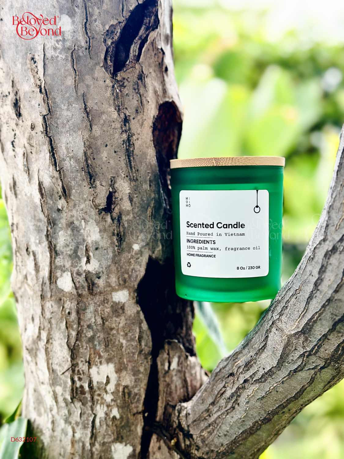 Nến Thủy Tinh Midimo Xanh Lá 230G - Palm Leaf - belovedbeyond.com