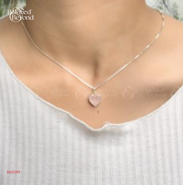 Mặt Đá Trái Tim Thô Citrine, Rose Quartz - belovedbeyond.com