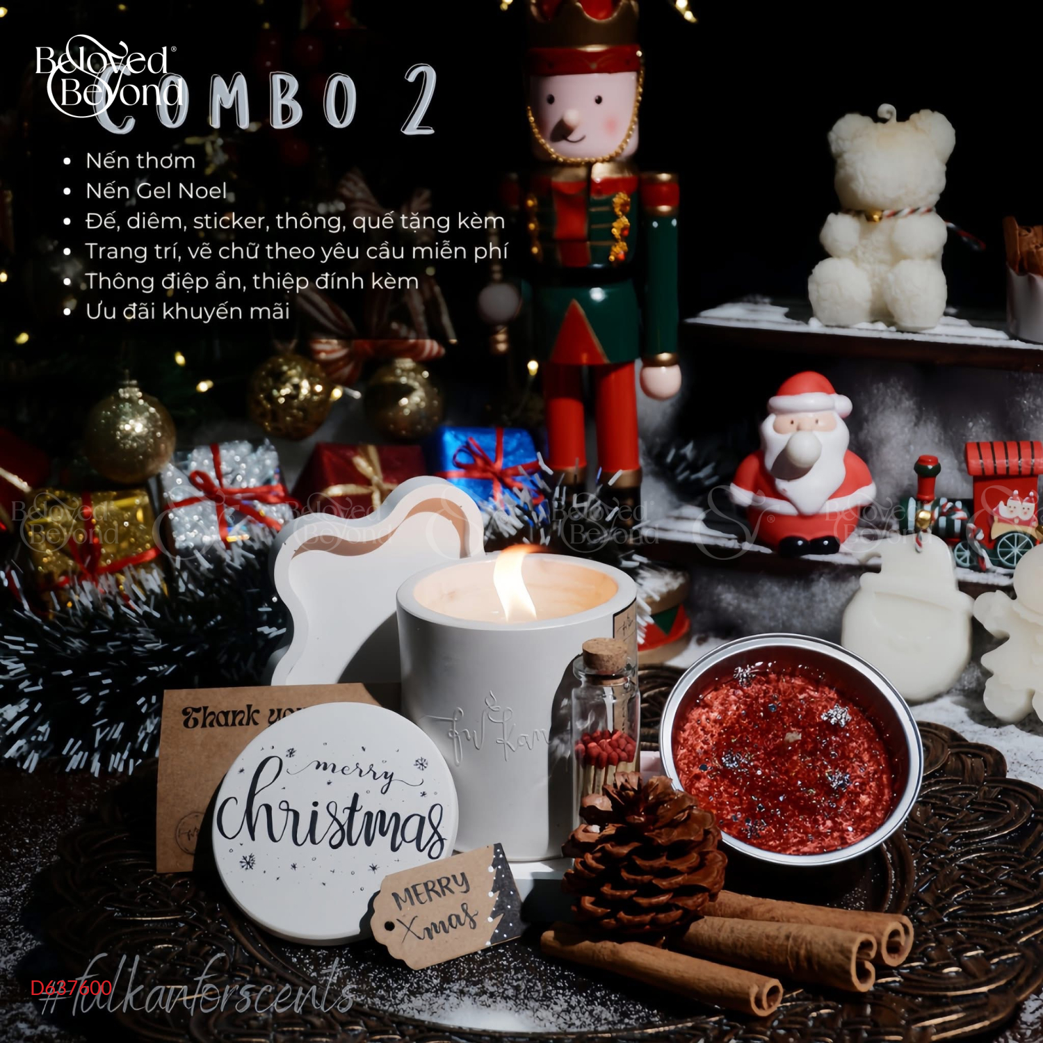 Combo Nến Thơm 2 , Quà Giáng Sinh, Noel - belovedbeyond.com