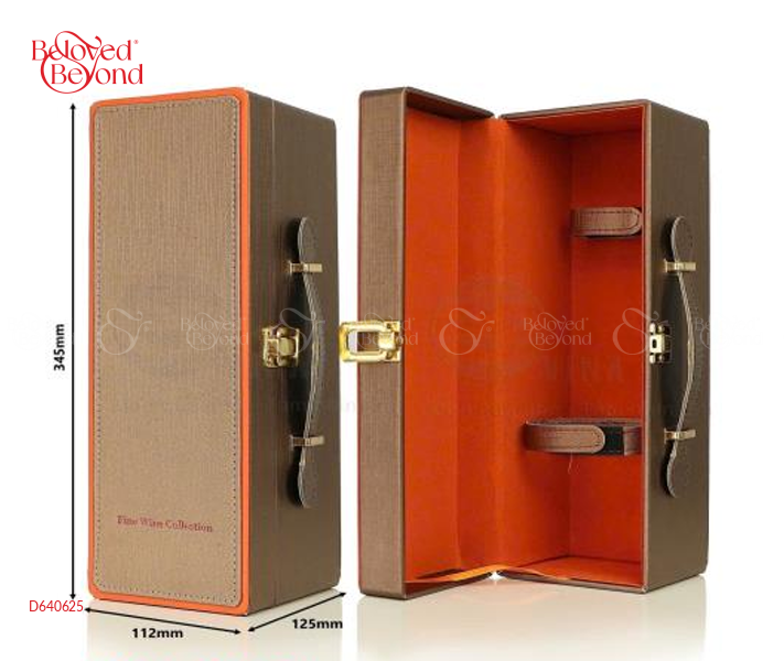 Hộp Da Đơn Nâu Viền Cam Quai Xách Ngang - belovedbeyond.com