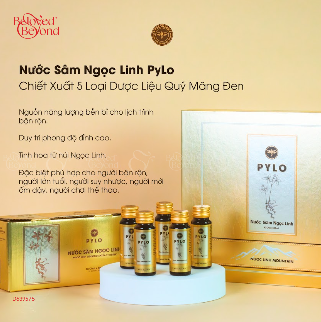 Nước Sâm Ngọc Linh Pylo (Hộp Tiêu Dùng Tiện Lợi) - belovedbeyond.com