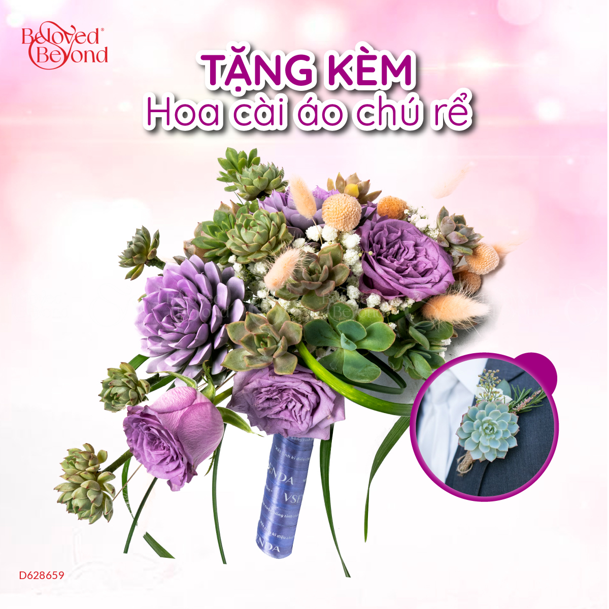 [Hoa Tươi, Chọn Lọc Kỹ] Pha Lê Tím_Bó Hoa Cầm Tay - belovedbeyond.com