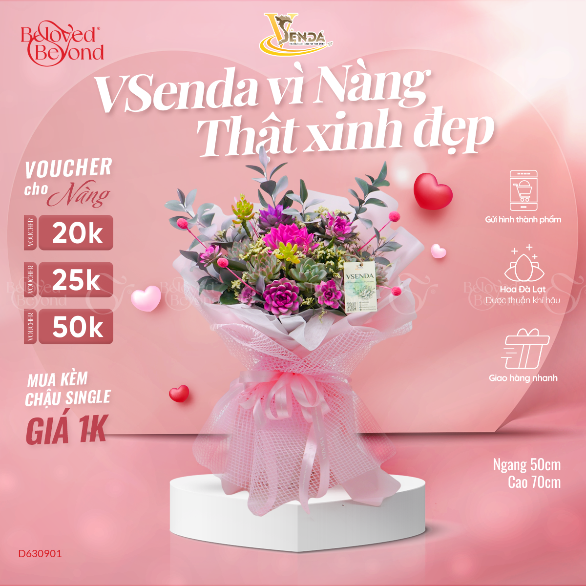 [Giữ Lại Rễ] Yêu Thương_Bó Hoa Sen Đá Cắm Sáng Tạo - belovedbeyond.com