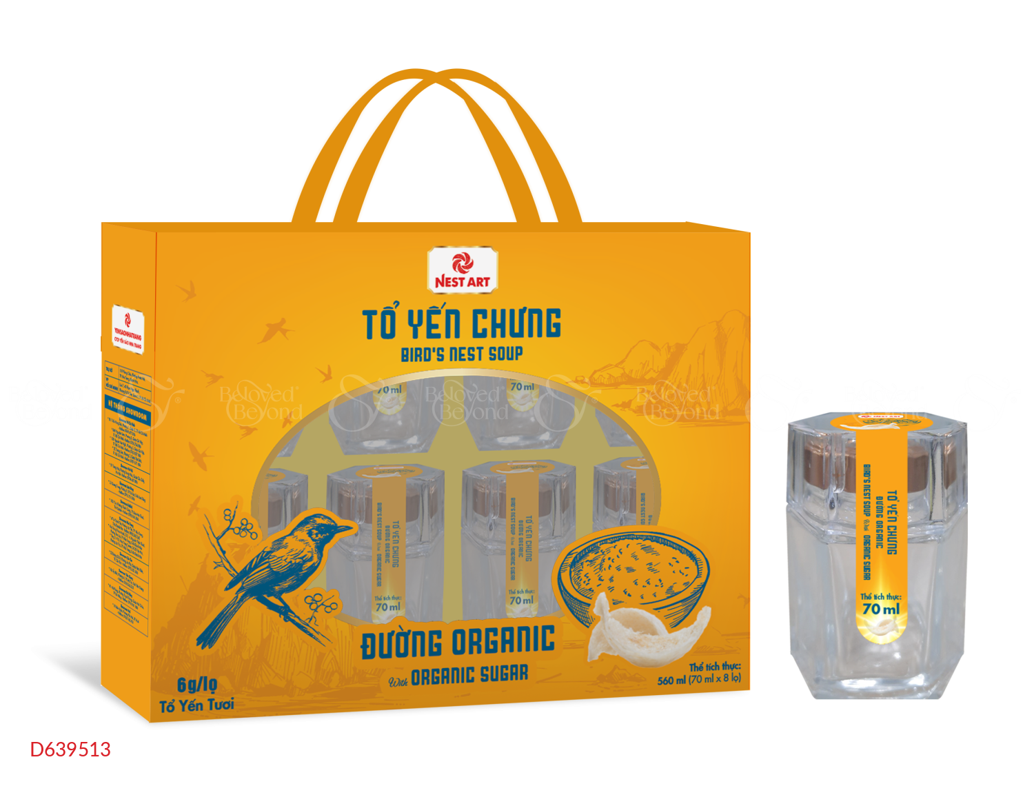 Tổ Yến Chưng Sẵn - Đường Organic  560Ml (6Gr) - belovedbeyond.com