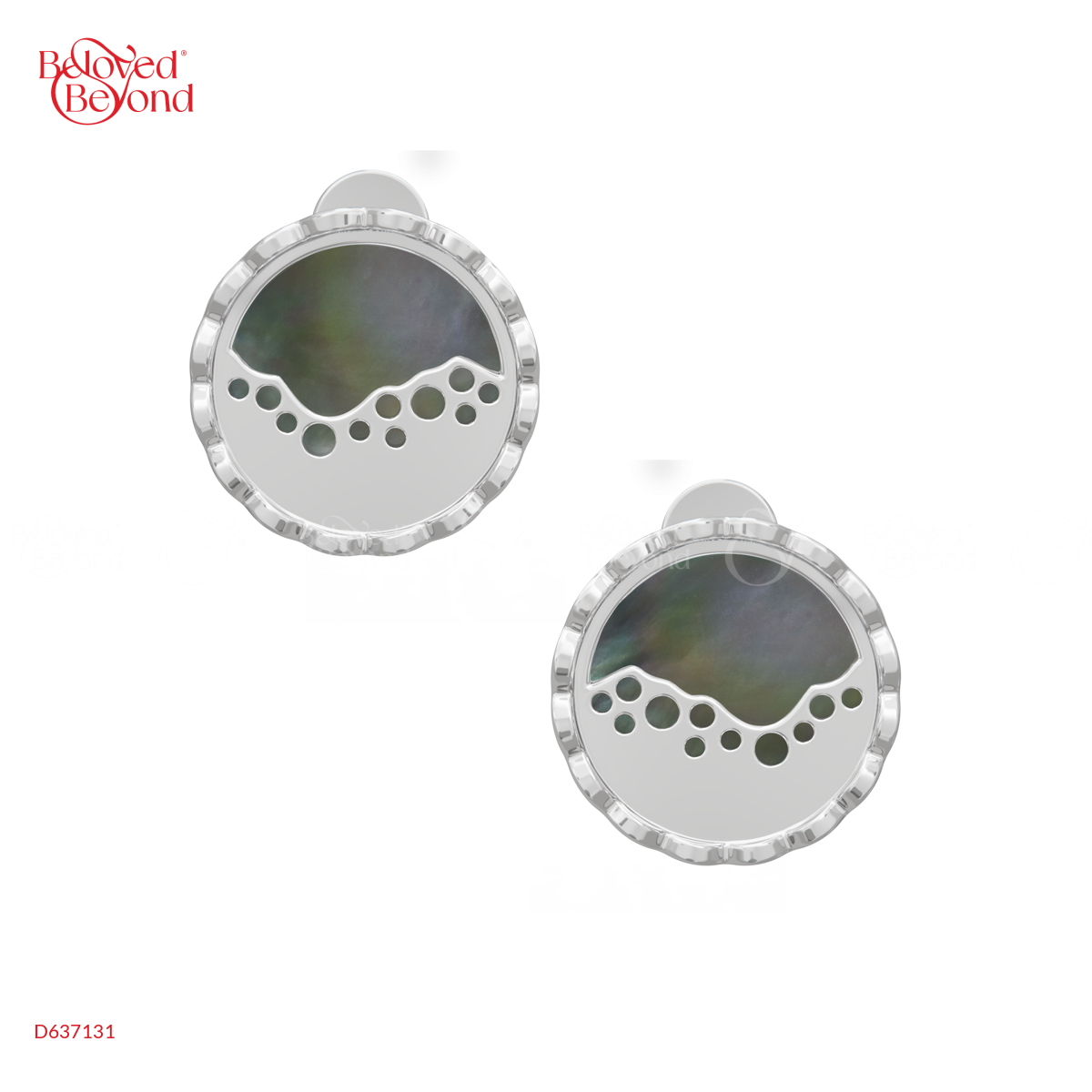 Bông Tai - Ngọc Trai Đen - Bạc Ý Mạ Vàng Trắng - belovedbeyond.com