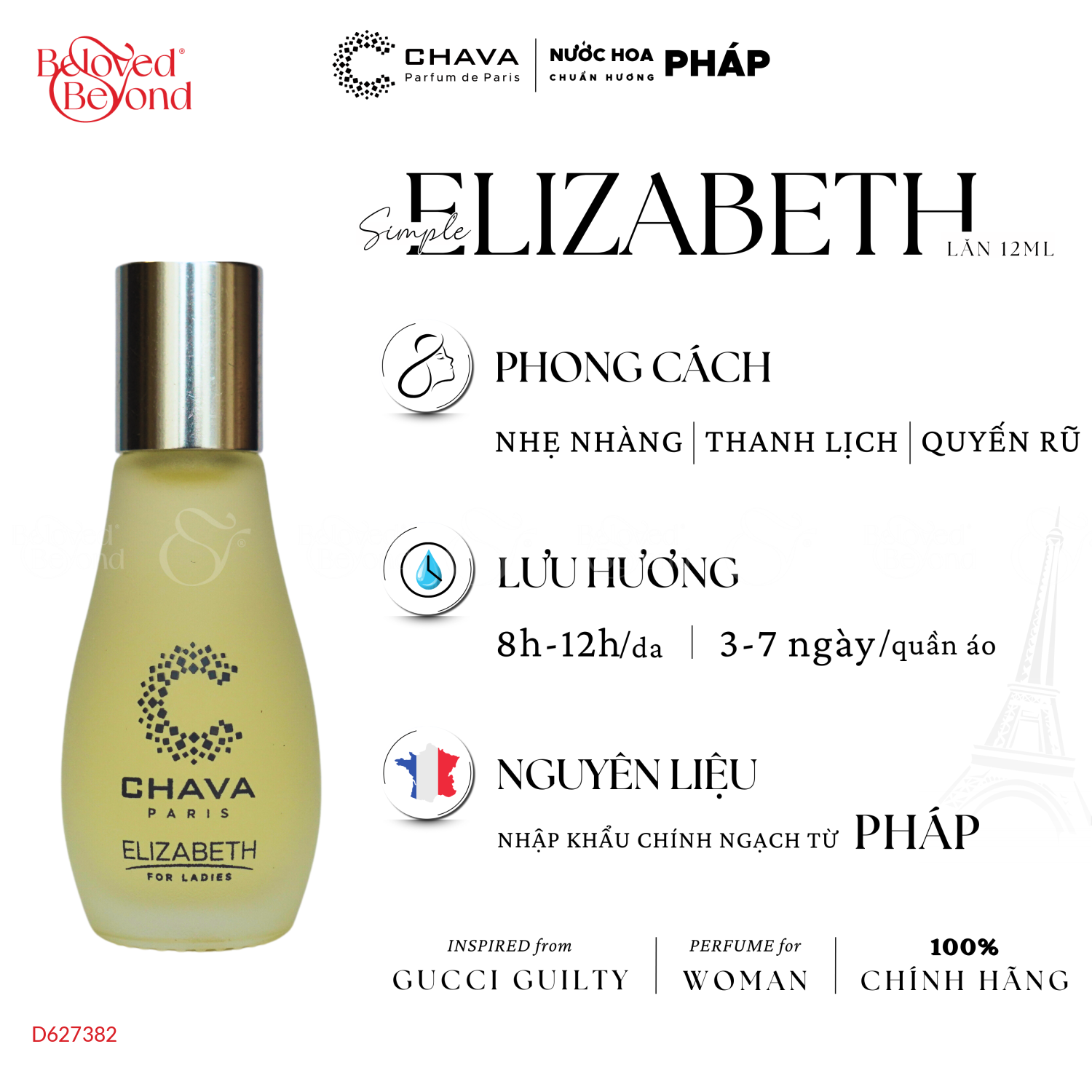 Nước Hoa Chava Elizabeth - 12Ml - belovedbeyond.com