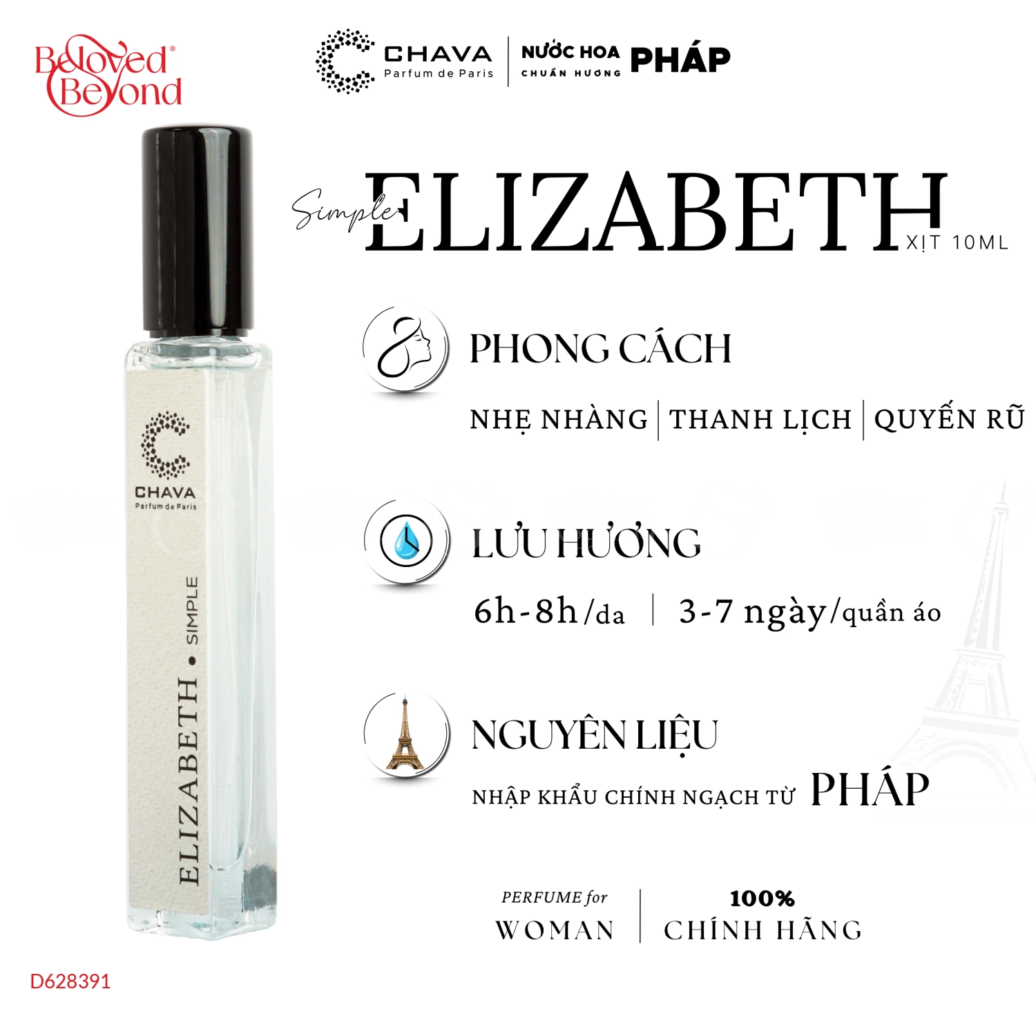 Nước Hoa Chava Elizabeth - 10Ml - belovedbeyond.com