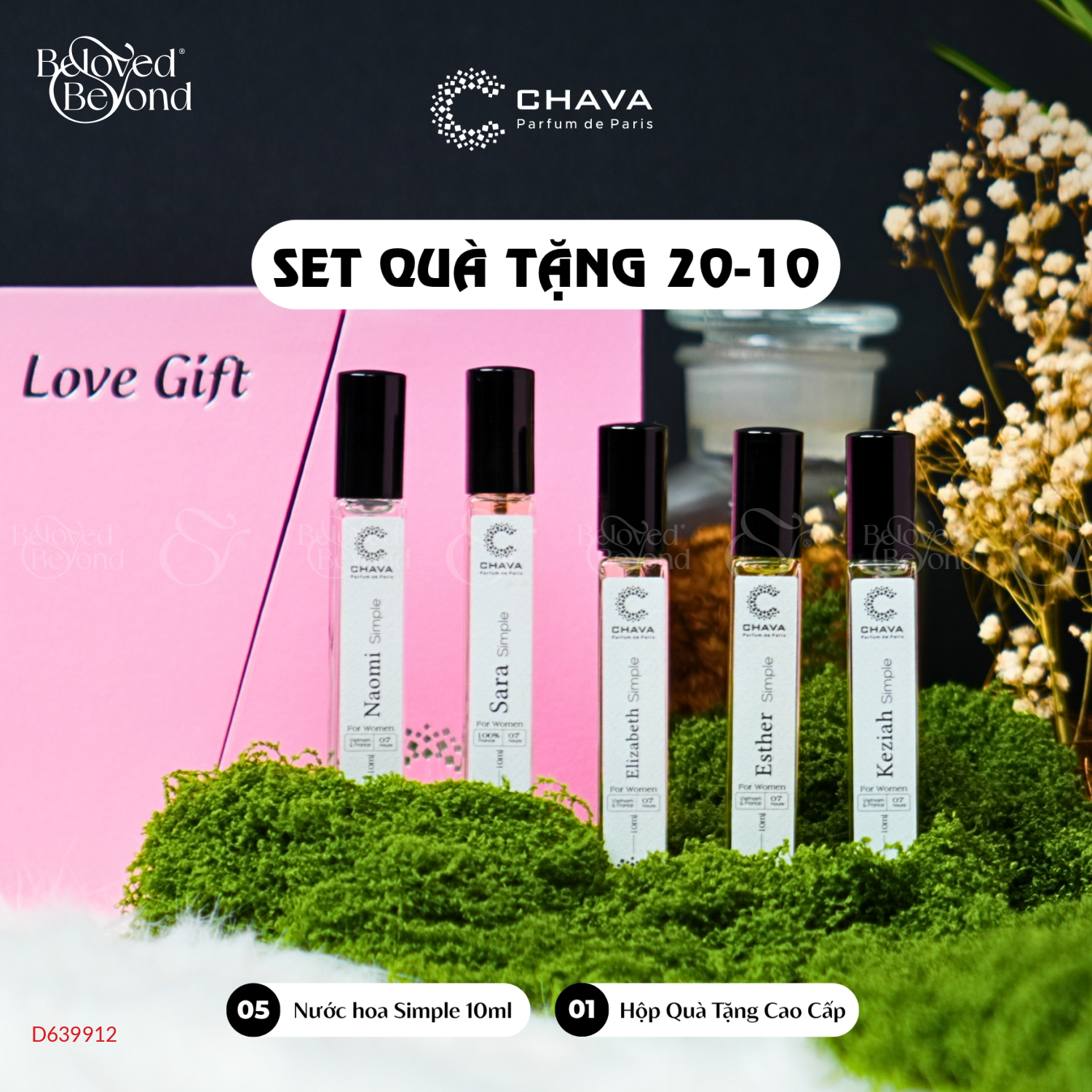 [Set Quà Tặng] 5 Chai Nước Hoa Simple Nữ 10Ml - belovedbeyond.com