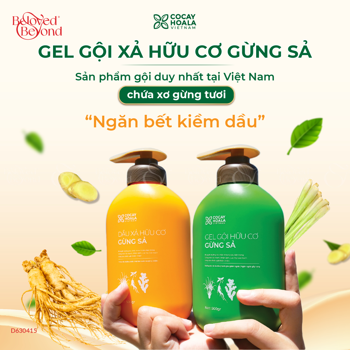 Gel Gội Xả Hữu Cơ Gừng Sả - belovedbeyond.com