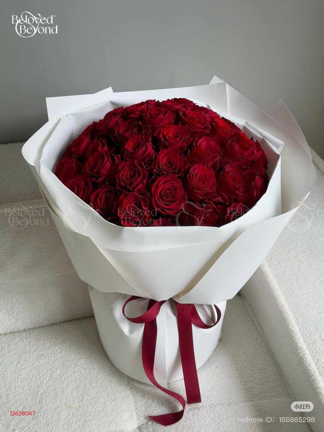 Bó Hồng Ecuador Giấy Trắng Size Lớn - belovedbeyond.com