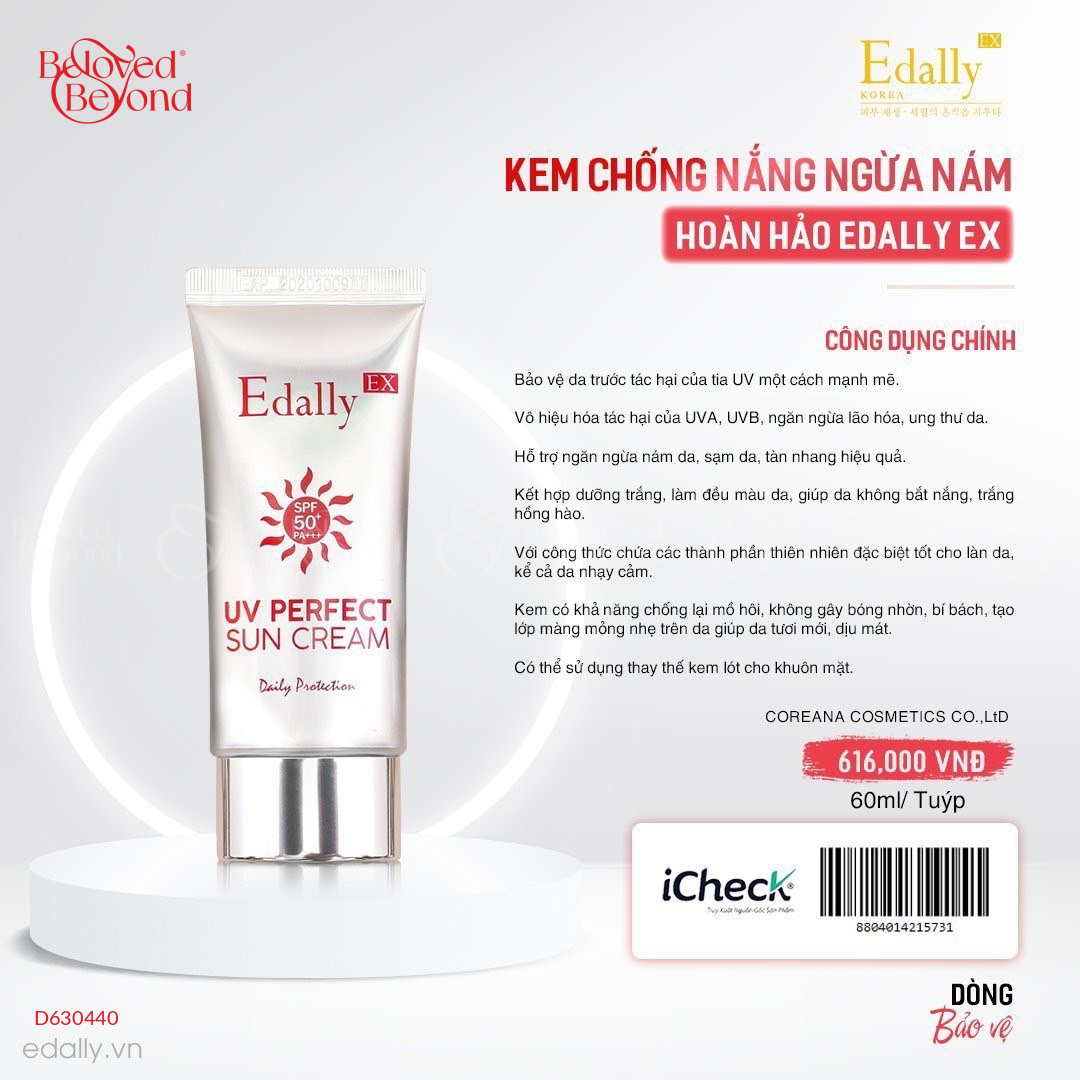 Kem Chống Nắng Ngừa Nám Hoàn Hảo Edally Ex - belovedbeyond.com