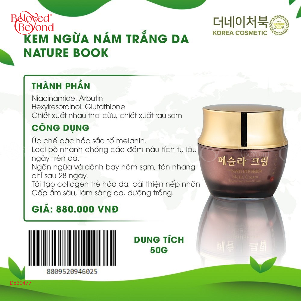 Kem Ngừa Nám Trắng Da Nature Book - belovedbeyond.com