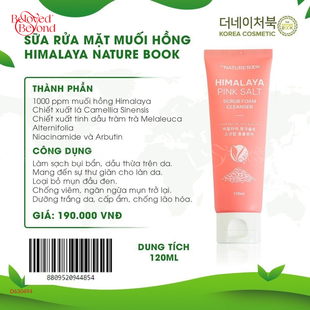 Sữa Rửa Mặt Muối Hồng Himalaya Nature Book - belovedbeyond.com