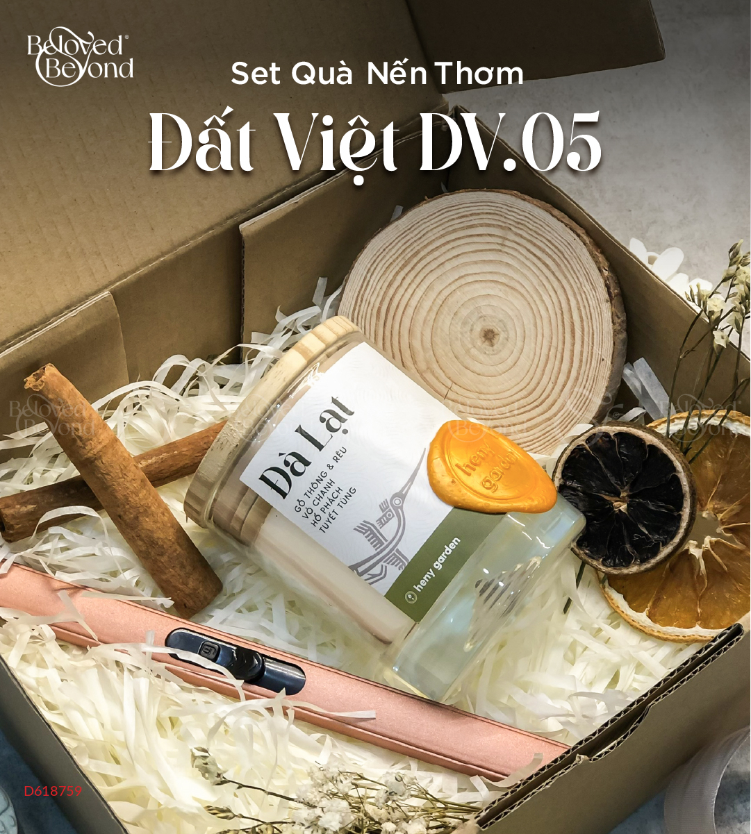 Heny Garden - Set Quà Tặng Nến Thơm Đất Việt Dv-05 - belovedbeyond.com