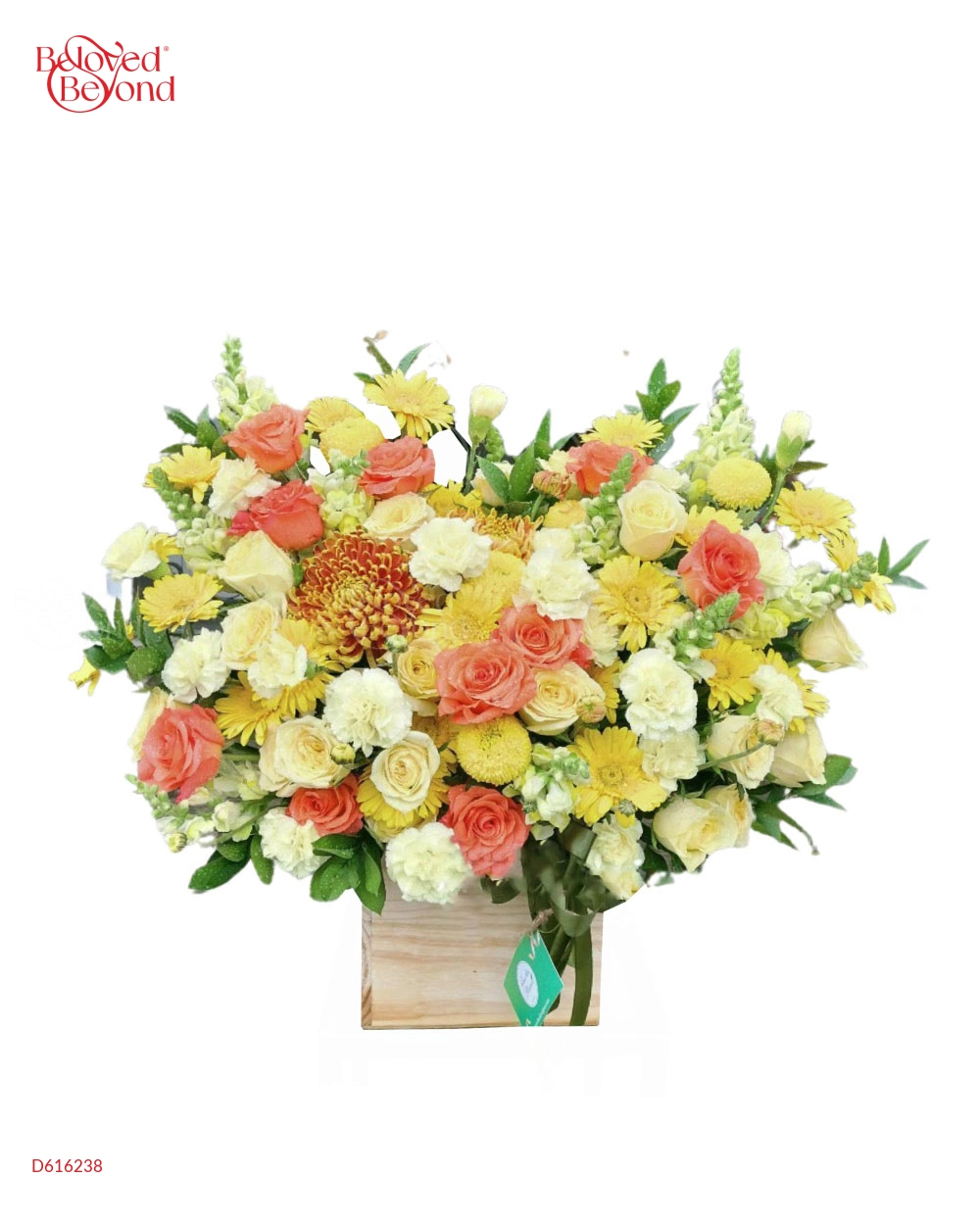 Lẵng Hoa Hồng Vàng - Cam - belovedbeyond.com