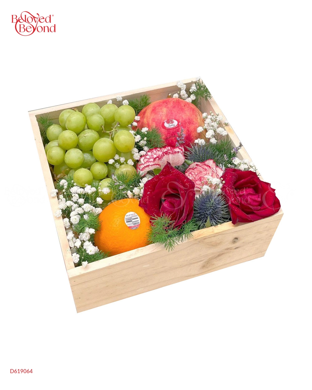 Hộp Hoa Trái Cây Nhập Khẩu Tone Đỏ - belovedbeyond.com