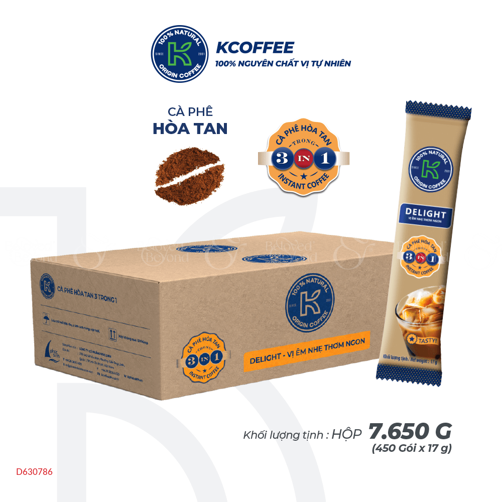 Cà Phê Sữa Hòa Tan 3 In 1 K Delight Thùng 450 Gói - belovedbeyond.com