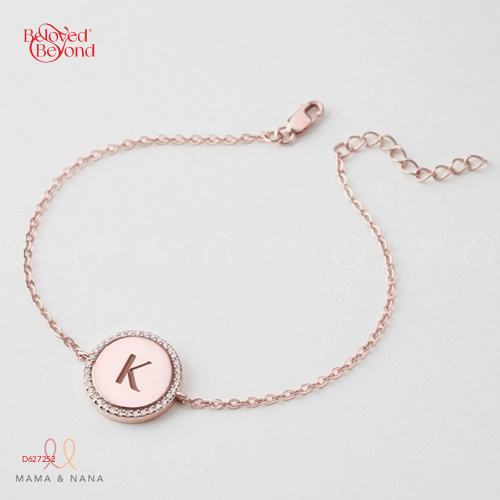 Vòng Tay Khắc Chữ Đính Đá Moissanite Cao Cấp - belovedbeyond.com