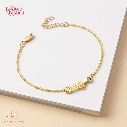Lắc Tay Khắc Tên & Charm Đá Quý Theo Mệnh Đính Dây - belovedbeyond.com