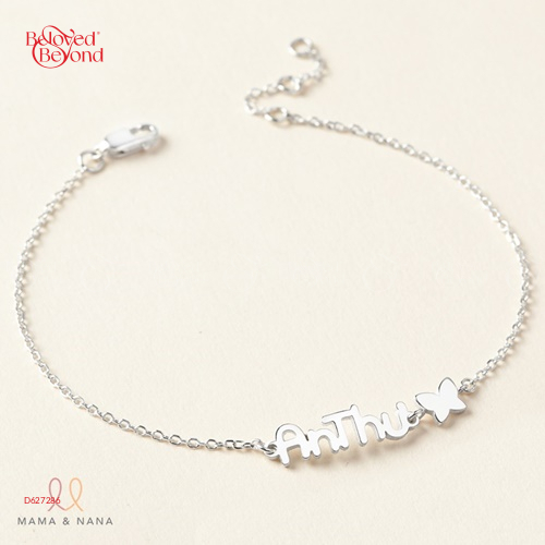 Lắc Tay Cho Bé Gái Theo Tên Với Charm Trên Dây - belovedbeyond.com