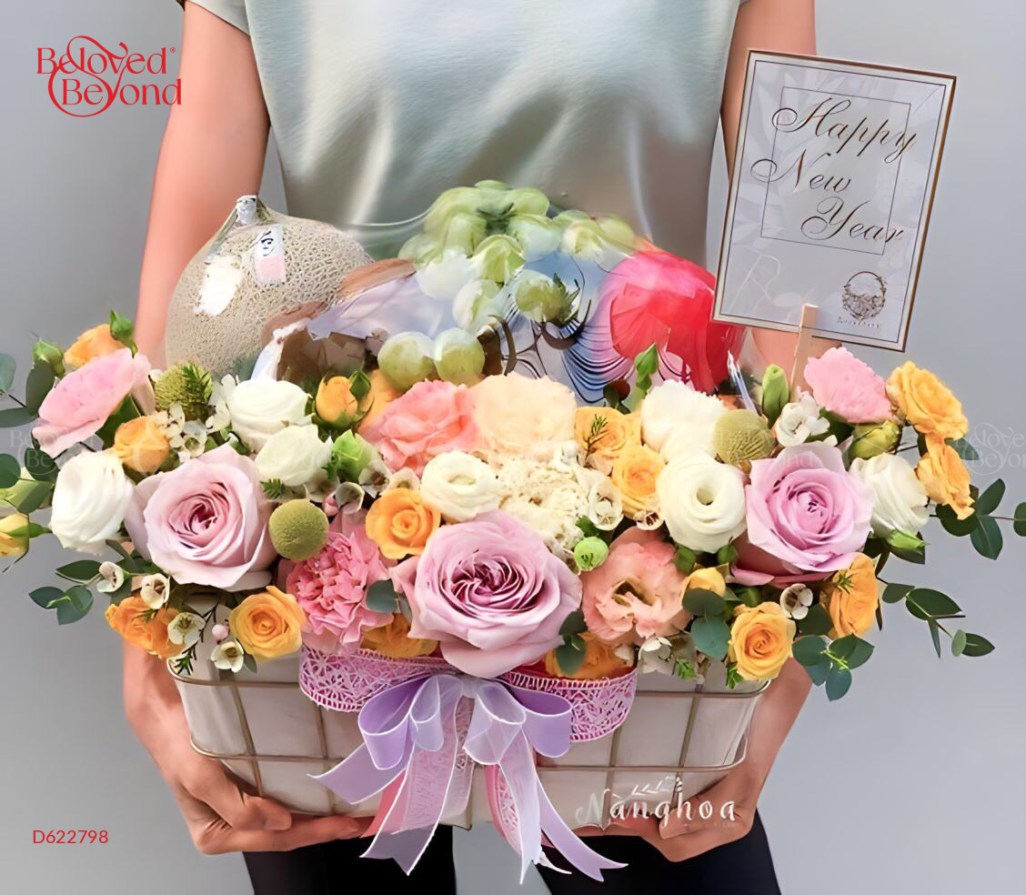 Giỏ Hoa Trái Cây 18 - belovedbeyond.com