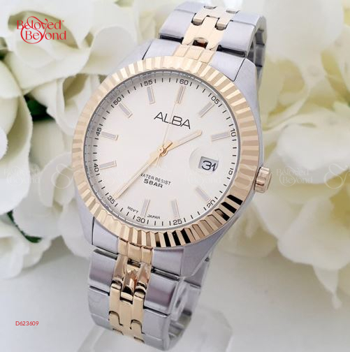 Đồng Hồ Nam Dây Kim Loại Màu Bạc Alba Date Cutting - belovedbeyond.com