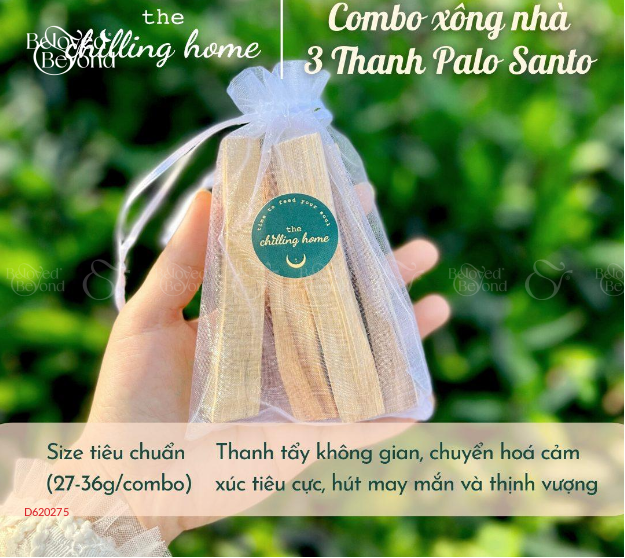 Combo 03 Thanh Gỗ Trắc Xanh (Palo Santo) - belovedbeyond.com