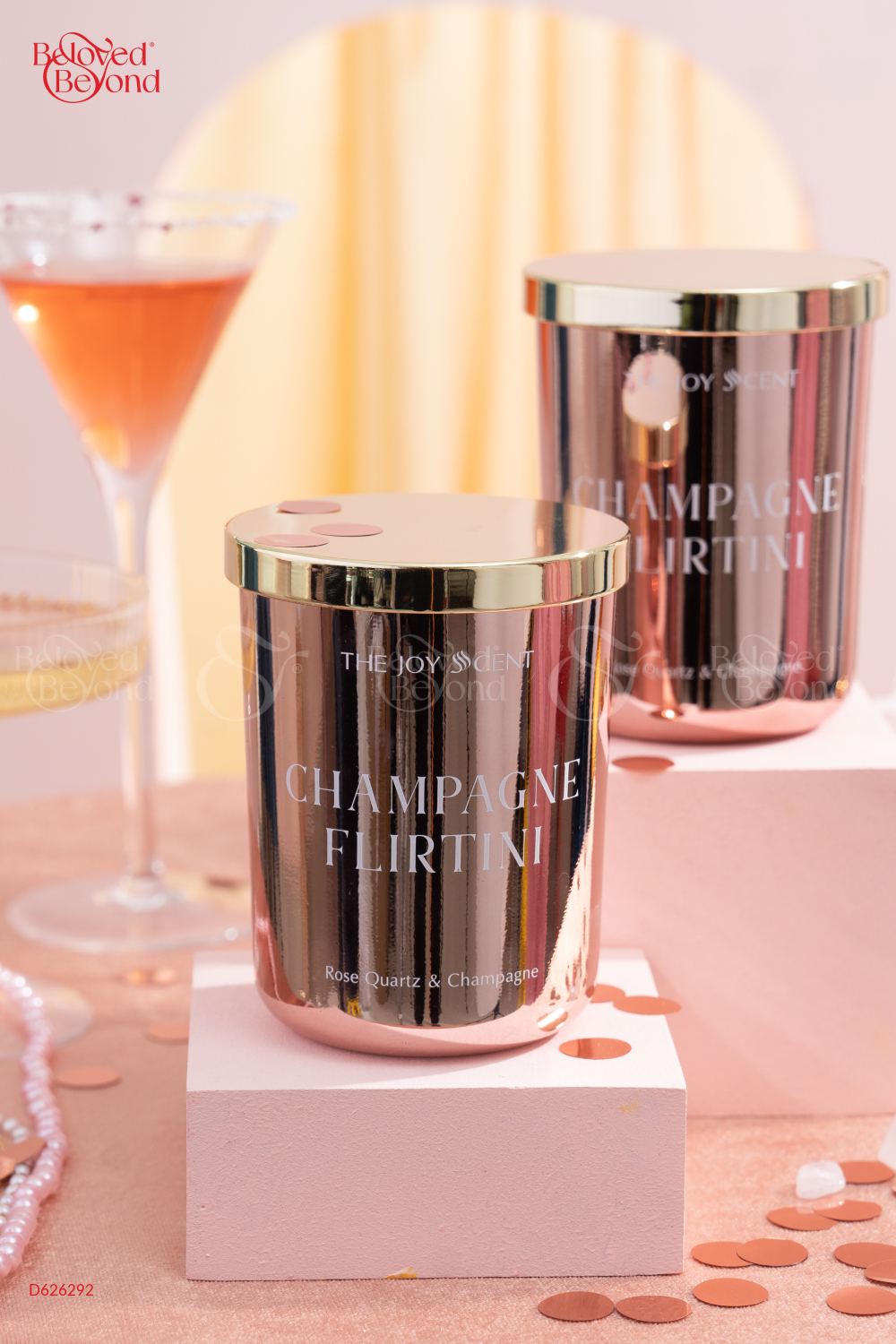 Champagne Flirtini - Nến Thơm Cao Cấp 8Oz - belovedbeyond.com