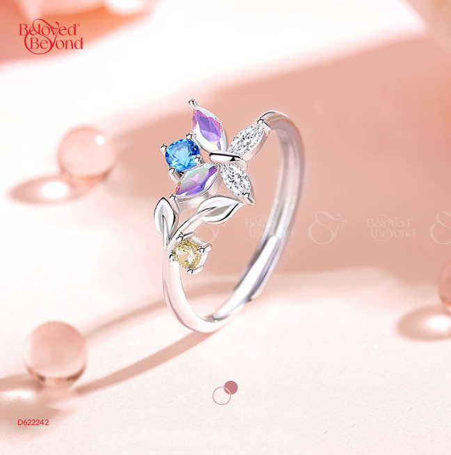 Nhẫn Bạc Nữ Đính Đá Cz Hoa Bướm_661591 - belovedbeyond.com