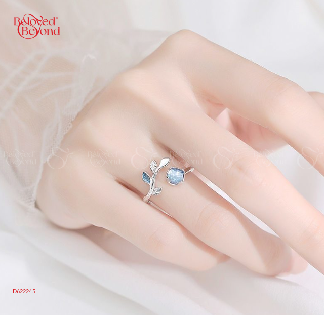 Nhẫn Bạc Nữ Đính Đá Cz Hình Cành Lộc Non_765887 - belovedbeyond.com