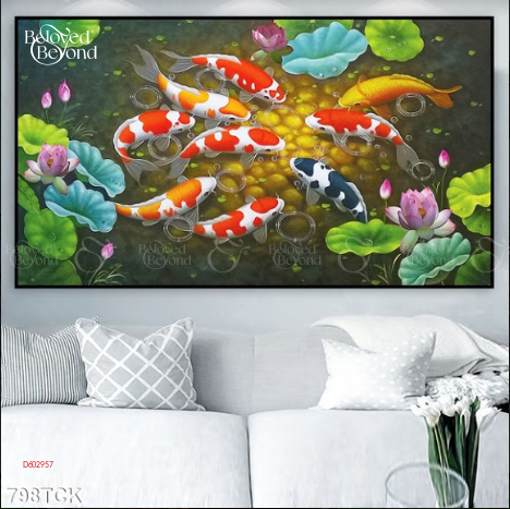 Tranh Cá Chép 3D 798Tck - belovedbeyond.com