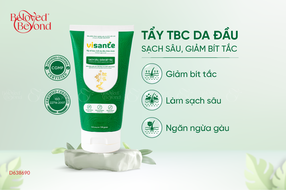 Tẩy Tế Bào Chết Da Đầu Thảo Dược Visante - belovedbeyond.com