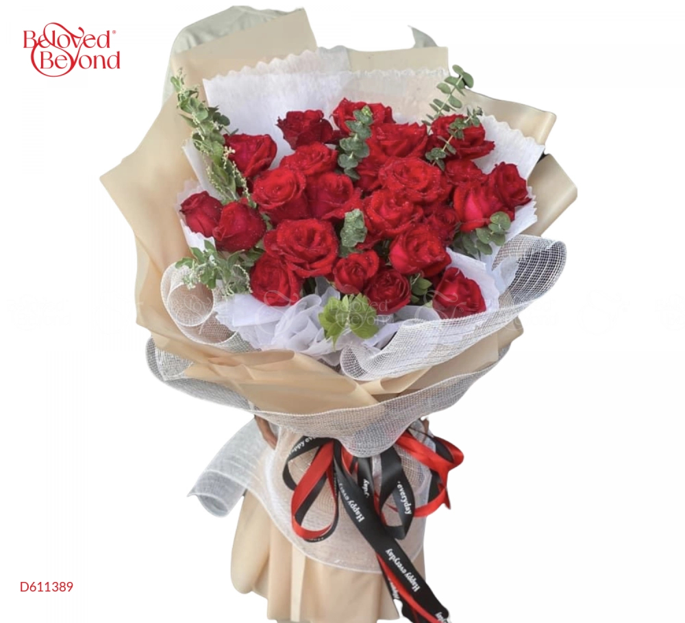 Bó Hoa Hồng Đỏ Size Vừa - belovedbeyond.com