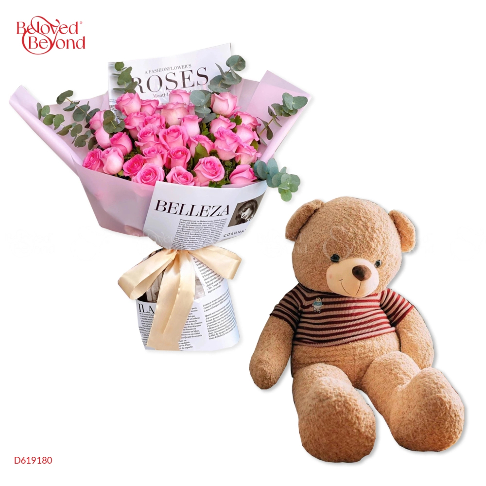 Combo Hoa & Gấu Bông - belovedbeyond.com
